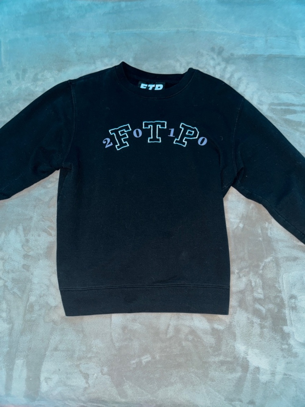FTP Black Crew Neck Embroidered LOGO “2010” 2022 Limited Release